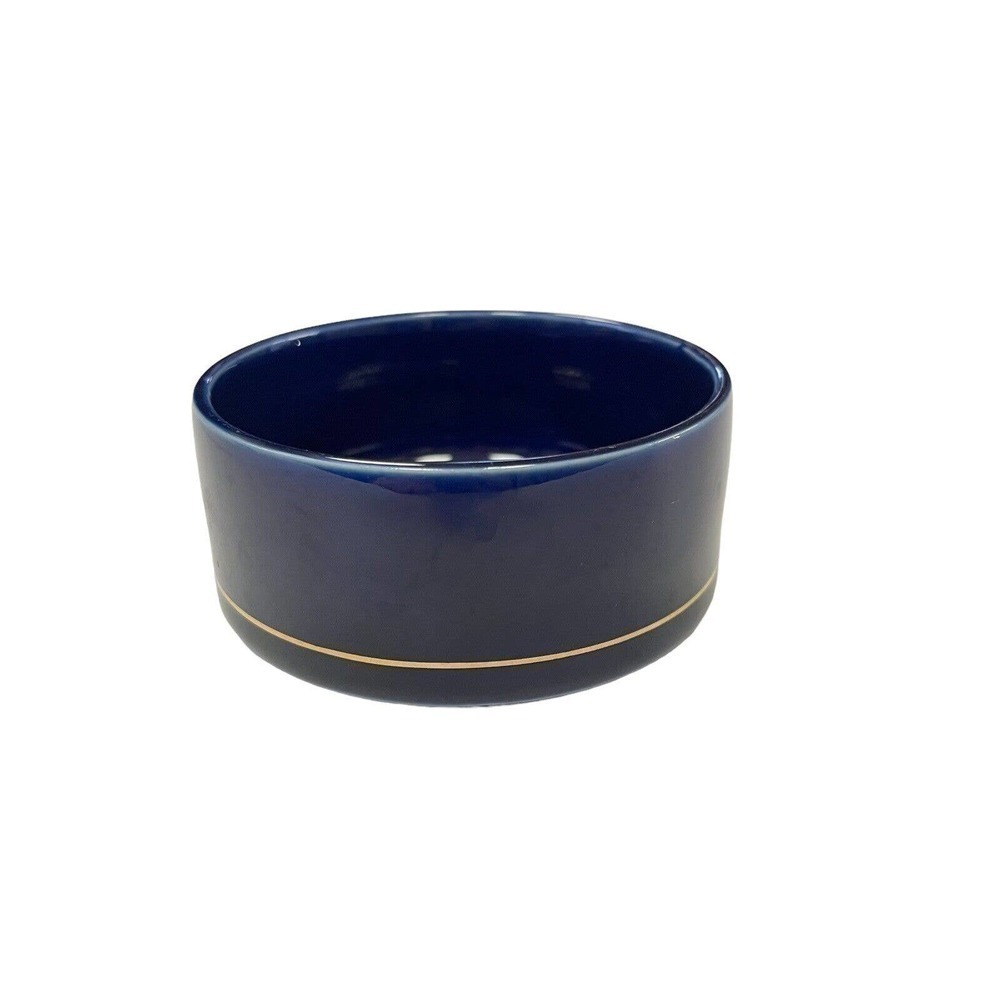 BLUE Round Vintage Ashtray Made In Japan Trinket Dish Little Bowl